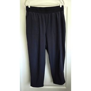 T by Talbots Navy Blue Performance Crop Ankle Pants Sz L Active Travel